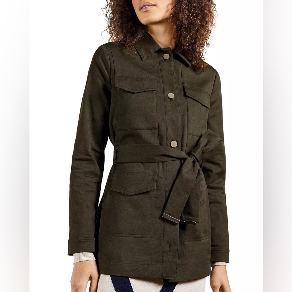 Ted Baker Olive Utility Jacket Size 2 Ted/US 6 NWOT